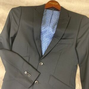 Suitsupply Lazio Blazer Mens XS 42EU 33US Black Ariston Super 130s Wool Slim Fit